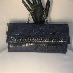 NWT Blue Chain Clutch